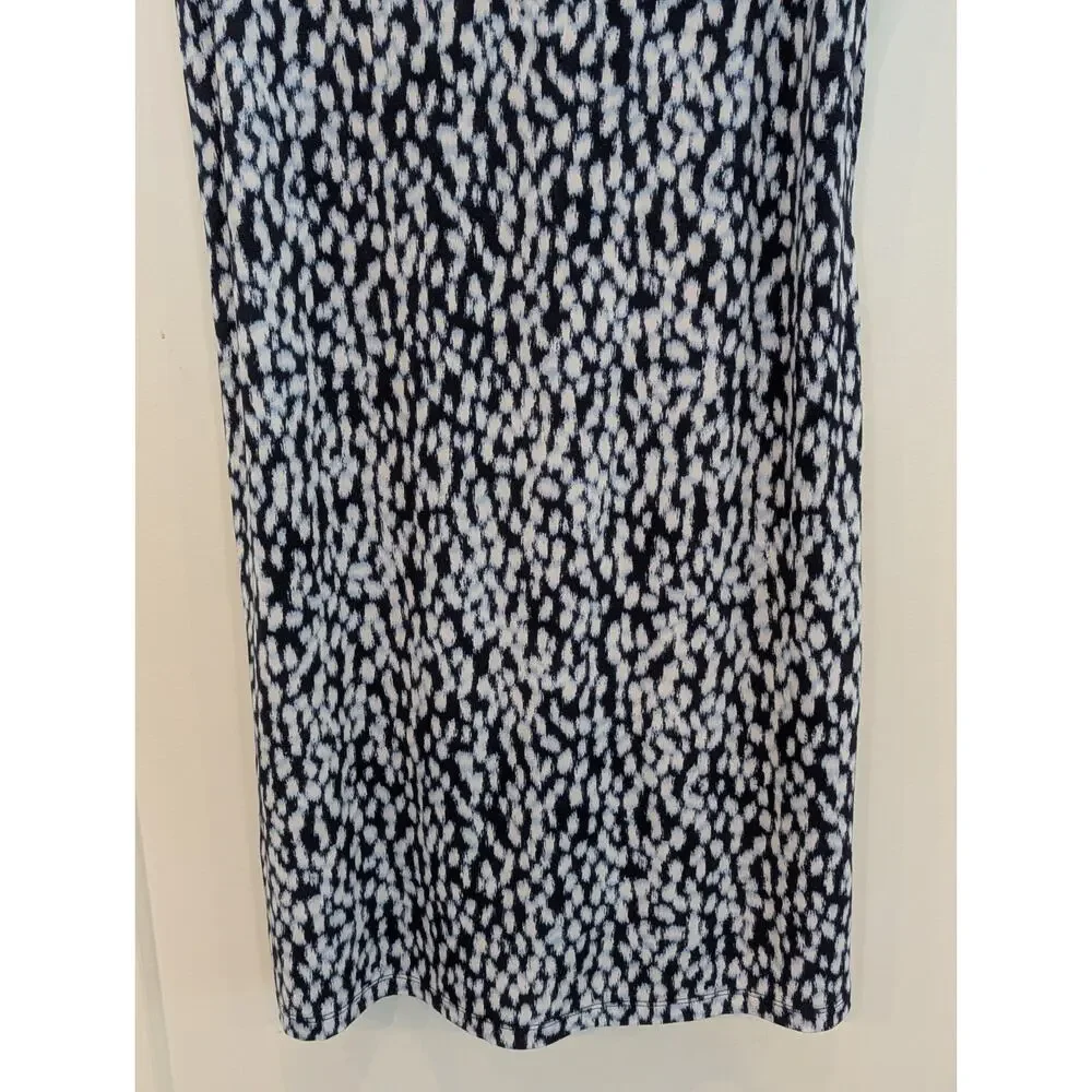 NWT Michael Kors Dress M Short Blue Lace Up Grommet Shift Mini Sleeveless